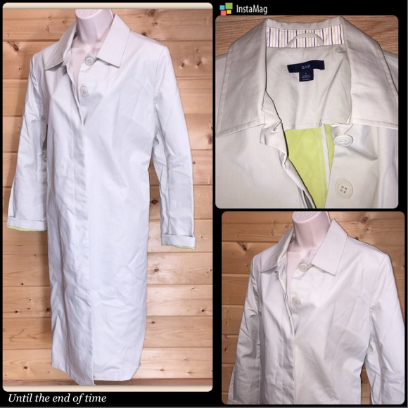 GAP Khaki Trench Coat NWOT - Picture 2 of 8